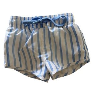Kids Striped Swim Trunks - Blue and White